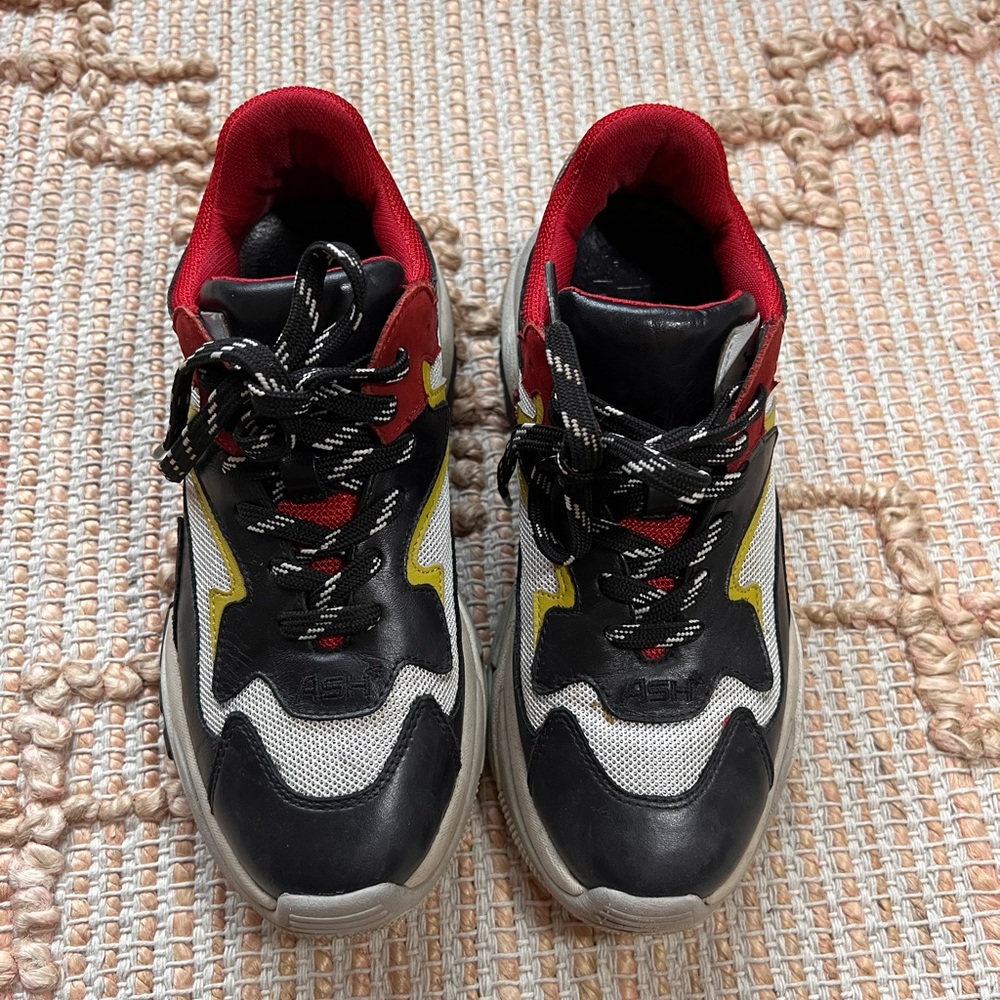 ASH Addict Red Black fashion chunky sneakers size 38